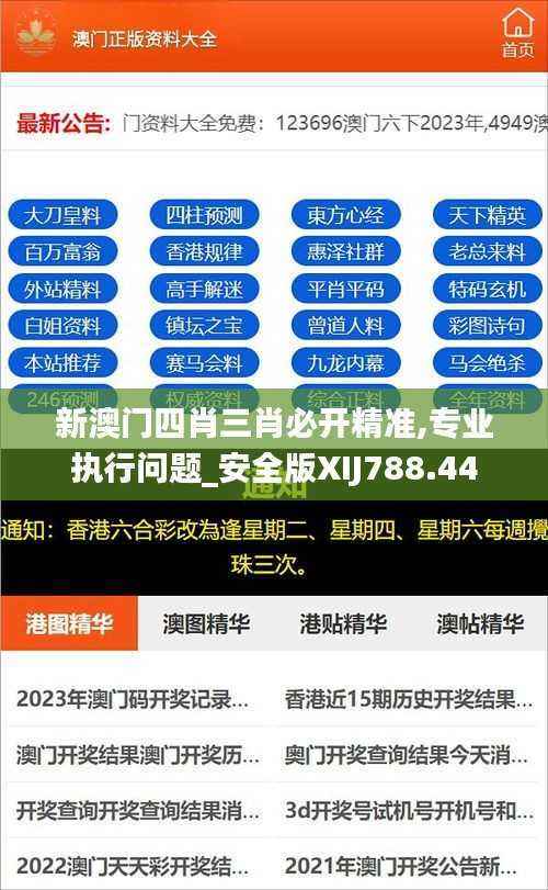 新澳门四肖三肖必开精准,专业执行问题_安全版XIJ788.44