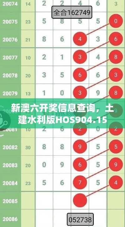 新澳六开奖信息查询,土建水利版HOS904.15更新版