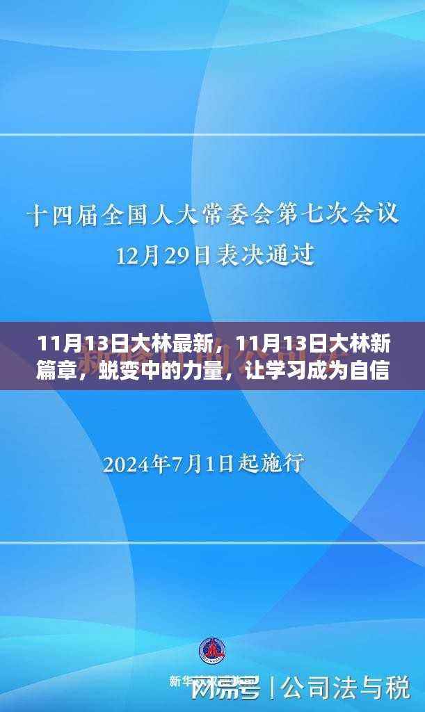 11月13日大林蜕变，学习之力，自信之源