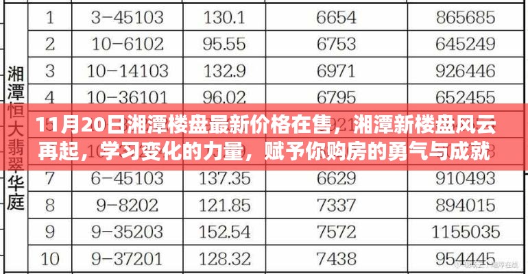 湘潭新楼盘最新价格指南,学习变化的力量,激发购房勇气与成就感