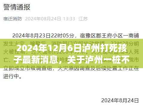 泸州不幸事件深度探讨,最新进展与要点解析(2024年12月6日)