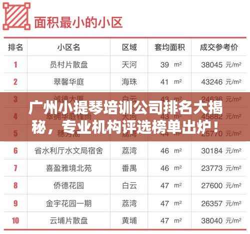 广州小提琴培训公司排名大揭秘,专业机构评选榜单出炉!