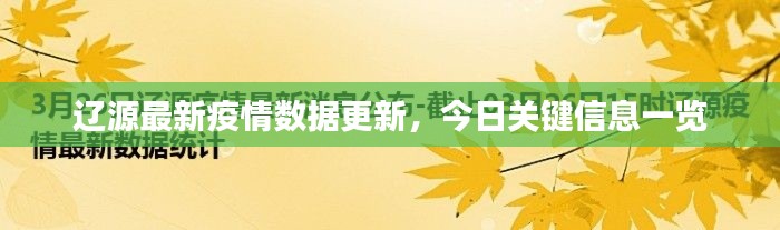 辽源最新疫情数据更新,今日关键信息一览