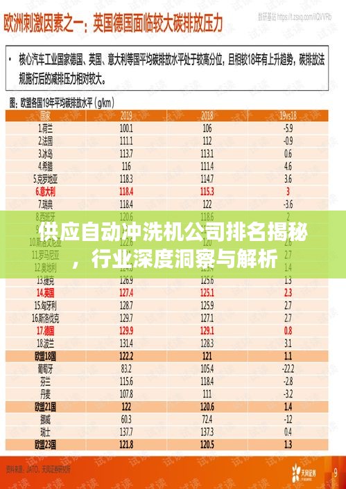 供应自动冲洗机公司排名揭秘,行业深度洞察与解析